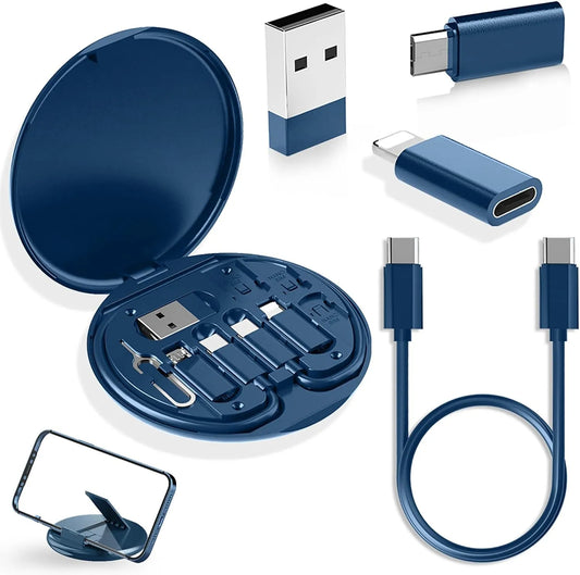 Multi Charging Cable Storage Box - SIM Card Holder