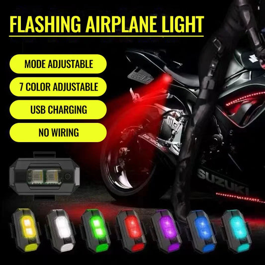 7 Colors LED Strobe Lights & USB Charging