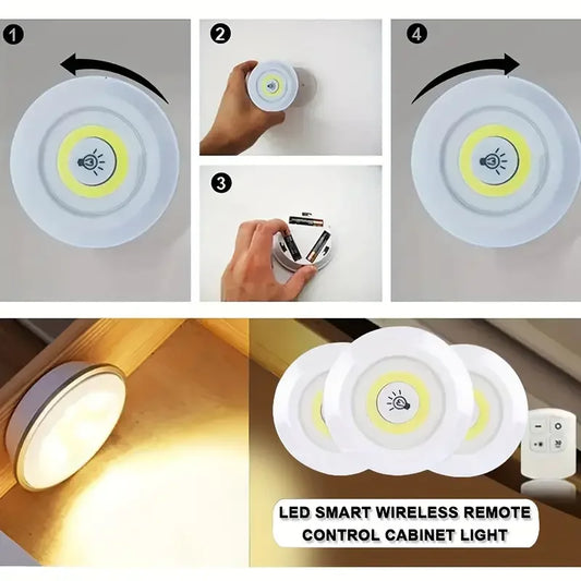 Wireless Under-Cabinet Lights With Remote Control