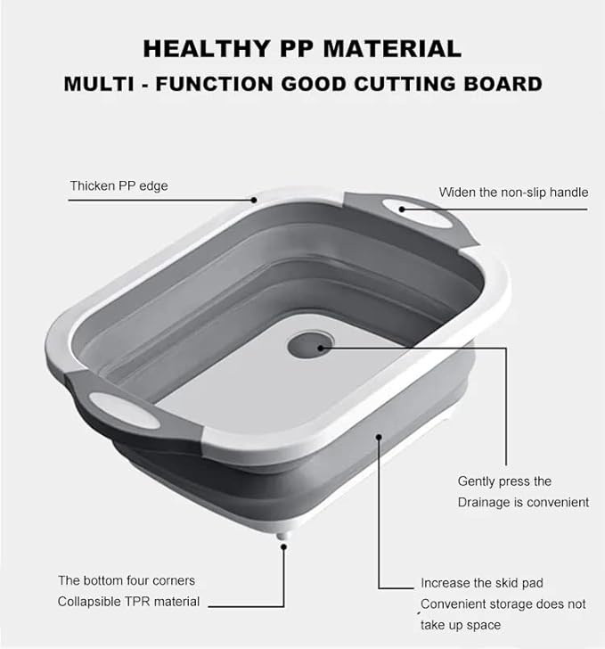 Portable Multi-function Collapsible Dish Tub
