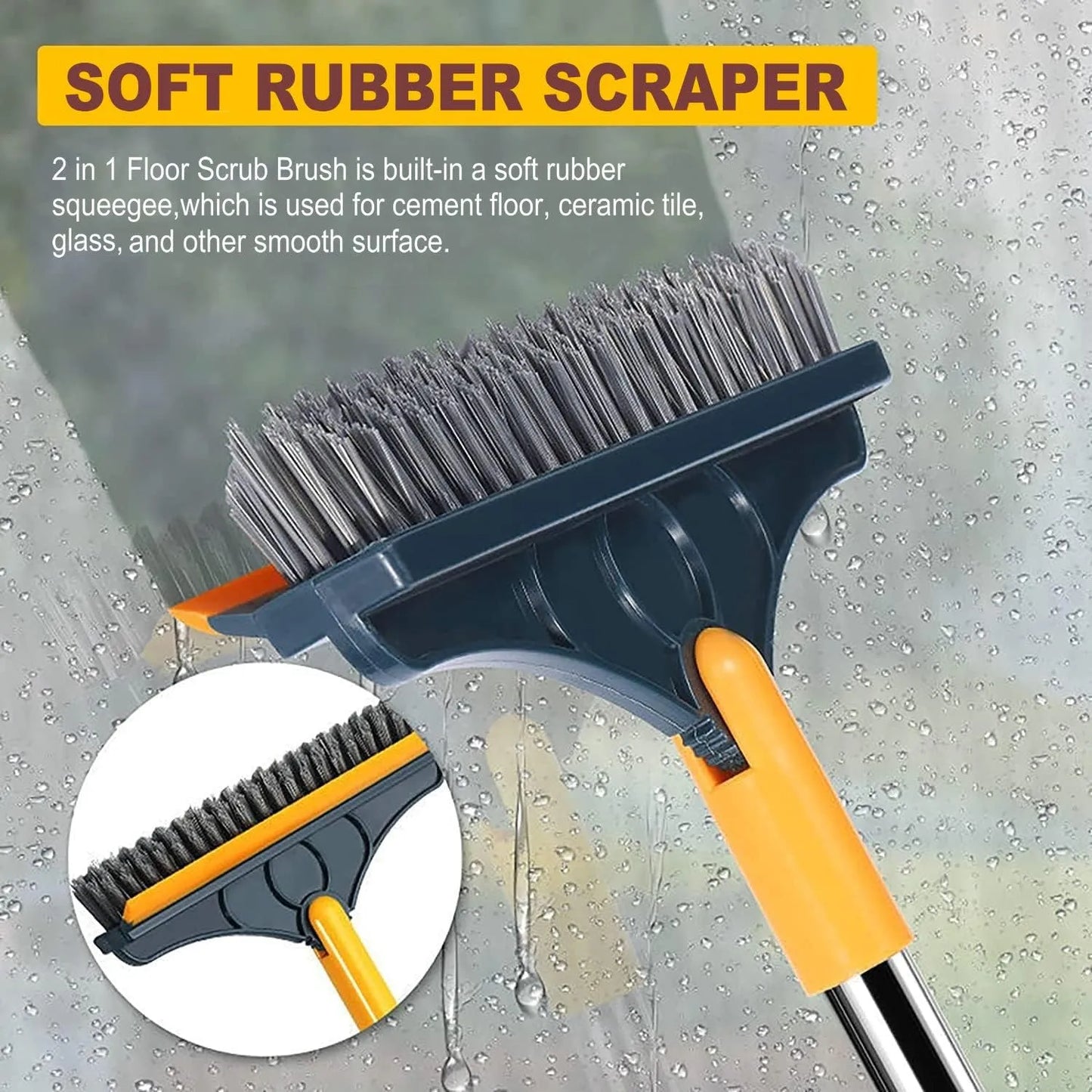 💦2 in 1 Floor Scrub Brush