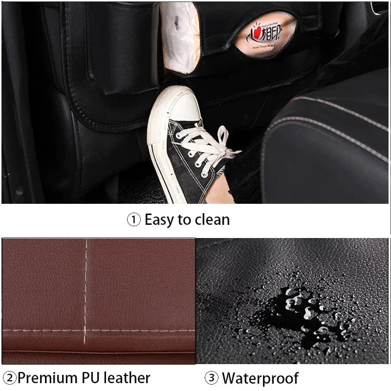 Car Back Seat Organizer With Foldable Tray