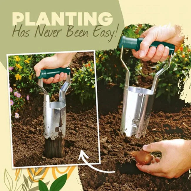 Seedling transplanter planter hole punch
