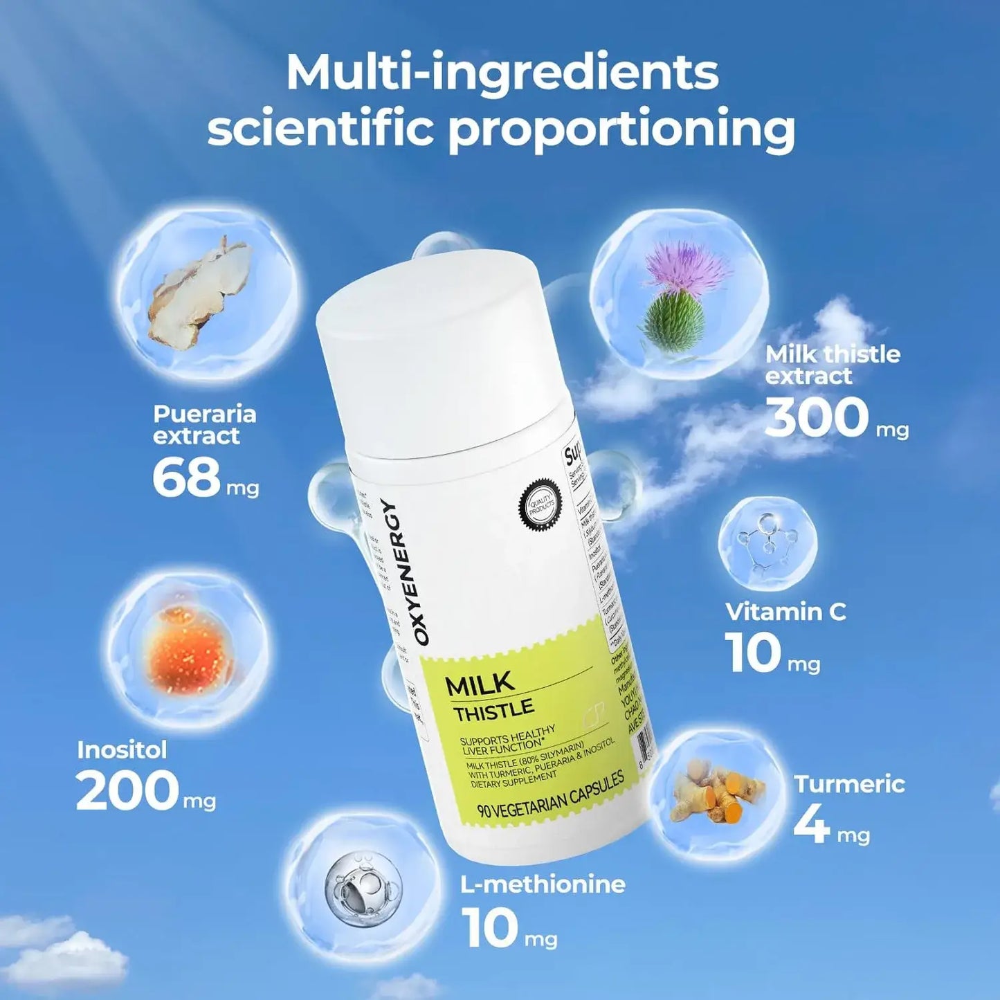 Milk Thistle 300mg Extract - Liver Detox & Repair Support